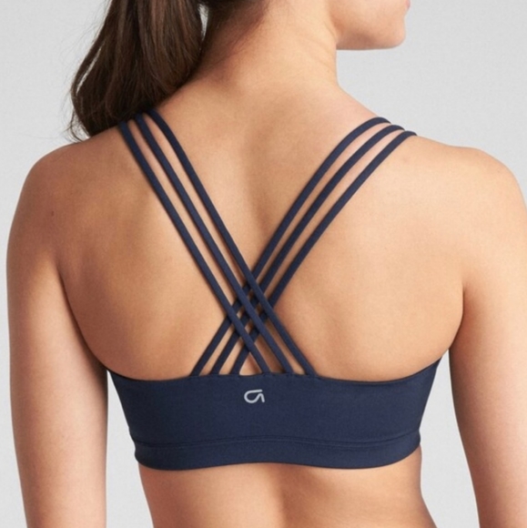 NEW GAP Navy Eclipse Sports Bra - Picture 2 of 12